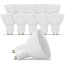 Lot de 10 Ampoules led GU10 5W eq. 40W Blanc Chaud