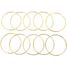 Feiyue - Lot de 10 anneaux métalliques pour attrape-rêves à faire soi-même, fournitures d'artisanat, kit de matériaux de fabrication