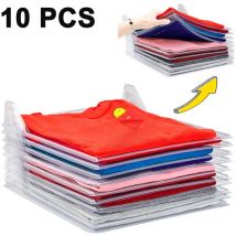 Yzmrbdqc - Lot de 10 armoires pliantes pour tee-shirts, séparateurs de vêtements, organiseurs de fichiers – T-shirt empilable et organiseur de