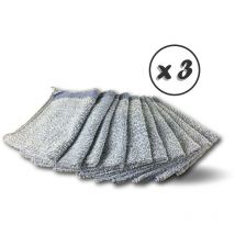 Lot de 10 bandeaux de lavage pour le sol Lavant dégraissant absorbant - Quantité x 3 lots - Lot 10 bandeaux