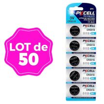 50 Piles Bouton Cr2016 3v 75mah Lithium Kodak
