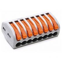 Lot de 10 borniers universels compacts 222-218, mini connecteurs rapides enfichables à 8 voies - Lablanc