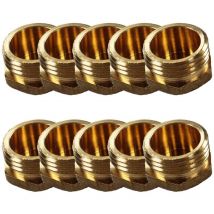 Arcanaute - Lot de 10 Bouchons Laiton Mâle 1/2 (15/21)