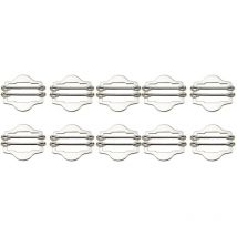 Lot de 10 boucles coulissantes Tri Glide pour vêtements, clips, anneaux pour sangles et colliers