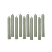 Lot de 10 Bougies Bâton 'Hugo' 16cm Vert Eucalyptus