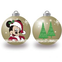 Lot de 10 boules de Noël dorées 6cm - Mickey