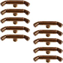 Lot de 10 Boutons de meuble 95 mm "Rétro GM" Cuivre/Laiton Industriel - Ø16 mm - Arcanaute