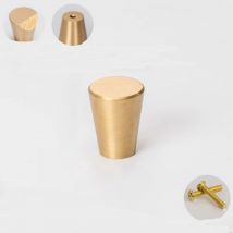 Lot de 10 boutons de tiroir en métal doré, poignées de tiroir rondes en or, pour tiroirs, armoires, étagères, portes de garde-robe - Lntyq