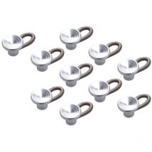 Feiyue - Lot de 10 boutons pour pantalons, boucle rallongée, rallonge de cou en alliage, vestes, femmes enceintes