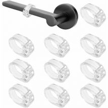 Thsinde - Lot de 10 Butée Poignée de Porte Transparent Stop Porte en pvc Arret de Porte Ø18mmPETITES ecrevisses