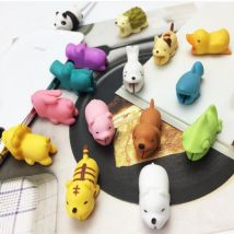 Lot de 10 câbles de données anti-rupture en forme d'animal de dessin animé (aléatoire)