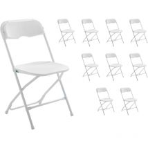 Lot de 10 chaises pliantes