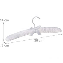 Lot de 10 cintres en satin blanc