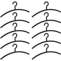 Cintres Wenko Mir Noir 10 pièces 45 cm en plastique pour vêtements Sakkos et blouses Cintres en plastique noir pour garde-robe et porte-manteau idéal