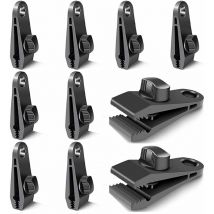 10pcs pinces à bâche pinces à bâche crochets à bâche pinces coupe-vent pour tentes camping coupe-vent accessoires de pince à soleil (noir) Fei Yu