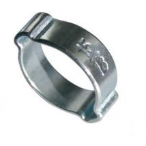 ACE - Juego de 10) Abrazadera de manguera de dos orejas ro cincado 14-17 mm