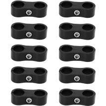 Ineasicer - Lot de 10 colliers de serrage pour séparateur de tuyau 6AN, en alliage d'aluminium, pour conduites de carburant, d'huile, de frein,