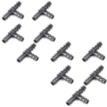 Jardiboutique - Lot de 10 connecteurs en t pour tuyau 16 mm arrosage