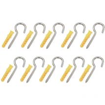 Lot de 10 crochets à vis pour suspension de plafond en béton, crochets d'expansion M4, boulons d'expansion en acier inoxydable 304, crochets de