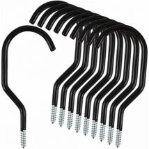 Cyslmuk - Lot de 10 Crochets de rangement pour vélos en acier inoxydable, crochets de garage en métal polyvalents