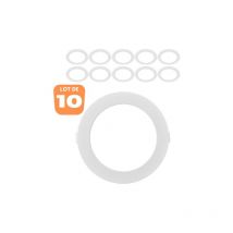 Braytron - Lot de 10 dalles led rondes extra plates 24W 6500K Ø298mm IP40