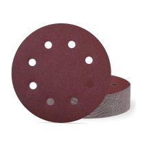 Lot de 10 disques abrasifs 180 mm Grain 180 180 mm Papier abrasif 8 trous pour ponceuse murale et de plafond
