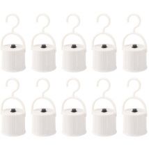 Lot de 10 douilles d'ampoule led E27 avec crochet pour éclairage d'urgence