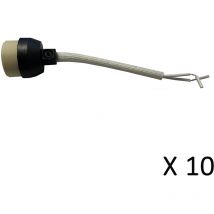 Lot de 10 Douilles GU10 en céramique pour halogène et spot 2A 250V avec câbles Hobbytech
