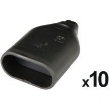 Zenitech - Lot de 10 fiches femelles 2P 6A Noir