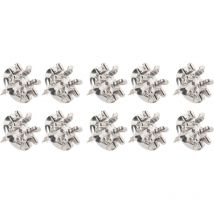 L'attachante - Lot de 10 Fixations crochet vis Placo Longueur 16 mm Alu