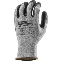 Eurotechnique - Lot de 10 - Gants anti-coupure paume enuite nitrile noir simply pro SC560N Taille 11