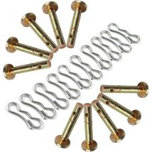 Lot de 10 goupilles de cisaillement et goupilles de rechange Cub Cadet pour souffleuses à neige 738-04124 et 714-04040 mtd