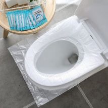 Feiyue - Lot de 10 - Housse de wc - Protection pour wc / Abattant wc Blanc