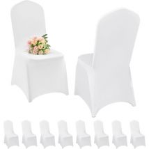 Lot de 10 housses de chaise de salle à manger extensibles en polyester élasthanne - Housses de protection amovibles et lavables - Pour anniversaire,