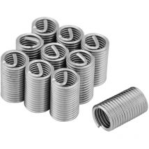 Lot de 10 inserts de manchons de vis en acier inoxydable 304, kit de réparation de filetage M8 x 1,25 x 3D
