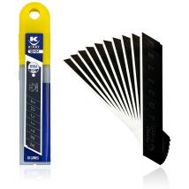 Lot De 10 Lames 18mm Black Blade Sk2 - Durée De Vie 3 Fois Supérieure, Gravure Laser - Keli
