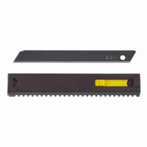 Lot de 10 lames en acier carbone pour cutter Conditionnement: 18 mm