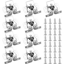 Jalleria - Lot de 10 loqueteaux à double roulettes pour portes d'armoire, portes d'armoire, portes d'armoire, penderie