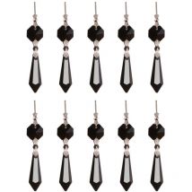 Lot de 10 lustres en cristal en forme de larme, pendentifs transparents, perles, guirlandes suspendues, rideaux de perles, idéal pour mariage,