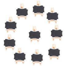 Feiyue - Lot de 10 marque-places encadrés en tableau noir avec chevalet - Taille l