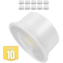 Braytron - Lot de 10 Modules led 5W pour spots encastrables GU10, MR16, 4000K, 380lm, 38°