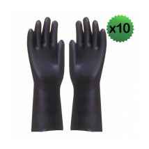 Lot de 10 paires de Gants néoprène protection chimique 33cm NEO400 Singer Taille: 10