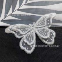 Feiyue - Lot de 10 patchs papillons brodés pour robe de mariée