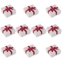 Lot de 10 petites boîtes à bonbons en papier avec nœud papillon pour bijoux, boîte cadeau pour fête d'anniversaire