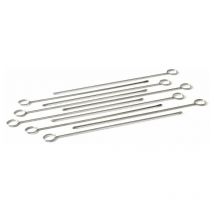 Barbecook - Lot de 10 pics à brochettes en inox