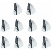 Lot de 10 pinces en verre pour étagère en bois/verre, support en bois en forme de bouche de poisson, serrage réglable de 3 à 16 mm d'épaisseur,