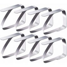 Lot de 10 pinces à nappe en acier inoxydable antidérapantes (4 cm x 10 pièces)