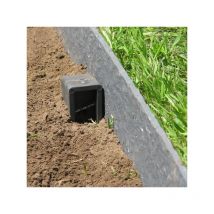 Lot de 10 piquets à planter Ecolat plastique gris, H.38 x L.4 cm