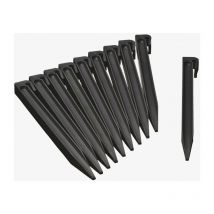Lot de 10 piquets pour bordure de jardin 15cm Gris
