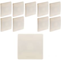 Lot de 10 plaques cache boîtes 75x 75 vis + griffes Diwone Blanc Diwone